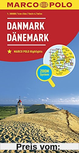 MARCO POLO Länderkarte Dänemark 1:300 000 (MARCO POLO Länderkarten)